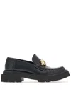 Ferragamo Carrion Sole Ingrid Leather Loafers