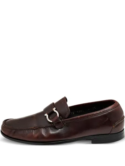 Pre-owned Ferragamo Gancio Leather Loafers