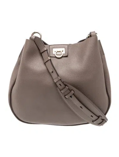 Pre-owned Ferragamo Gancio Messenger Bag In Neutrals