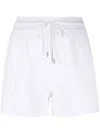 Ferragamo Gancini Pattern Drawstring Short In White