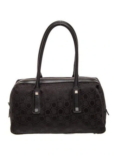 Pre-owned Ferragamo Gancio Shoulder Bag In Black