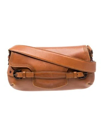 Pre-owned Ferragamo Gancio Shoulder Bag In Brown
