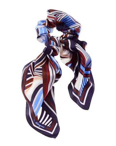Ferragamo Gancio Silk Ribbon Hair Elastic In Multi
