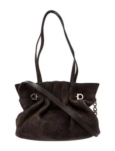 Pre-owned Ferragamo Gancio Soft Small In Black