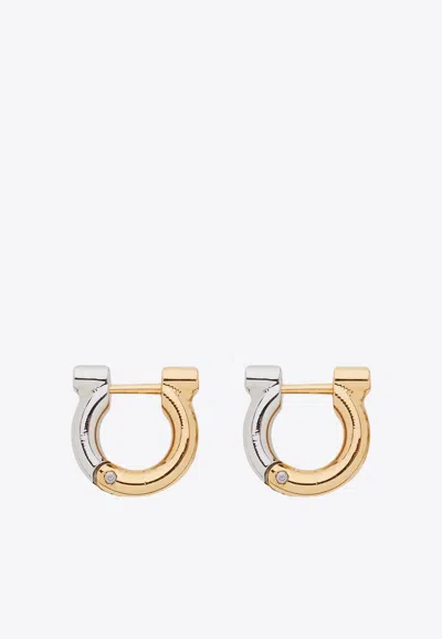 Ferragamo Gancio Stud Earrings In Metallic
