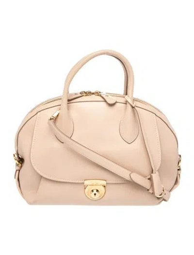 Pre-owned Ferragamo Gancio Top Handle Bag In Brown