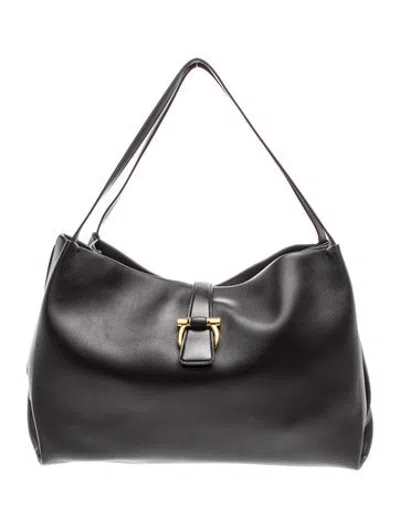 Pre-owned Ferragamo Gancio Tote In Black
