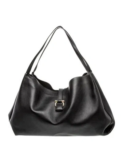 Pre-owned Ferragamo Gancio Tote Large In Black