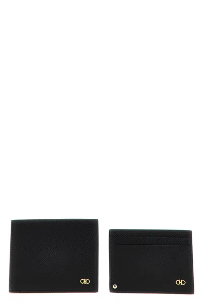 FERRAGAMO FERRAGAMO 'GANCIO' WALLET + CARD HOLDER SET