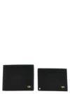 Ferragamo 'gancio' Wallet + Card Holder Set In Black