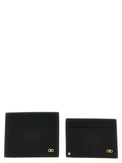 Ferragamo 'gancio' Wallet + Card Holder Set