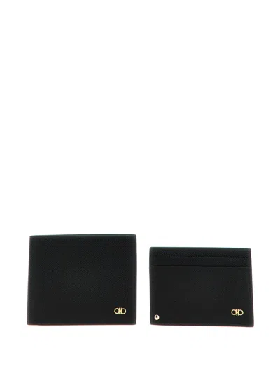 FERRAGAMO GANCIO WALLET + CARD HOLDER SET