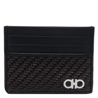 Ferragamo Gancio Wove Cards Holder