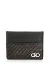 Ferragamo Gancio Woven Card Case Wallets Multicolor In Multi