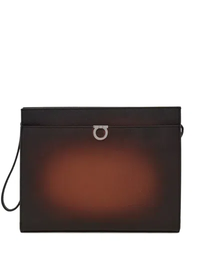 Ferragamo Gancio Zip Briefcase In Multi