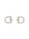 Ferragamo Crystal-embellished Earrings In Metallic