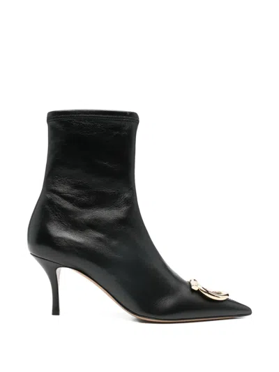 Ferragamo Ganicini Heeled Boots In Black