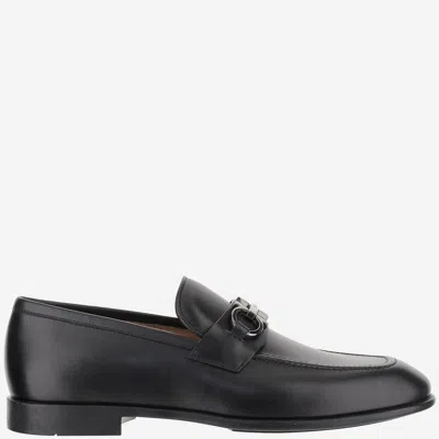 Ferragamo Ganicini Leather Loafers In Black