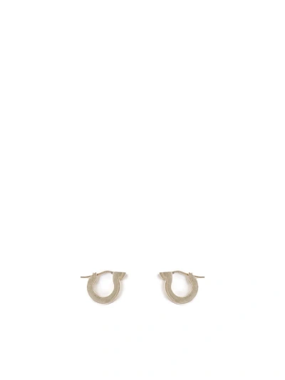 Ferragamo Ganicni Earrings With Logo In Gold