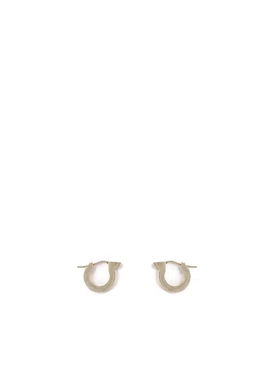 Ferragamo Ganicni Earrings With Logo In Golden