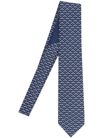 Ferragamo Garbo Tie In Blue
