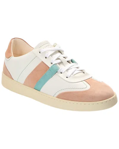 Ferragamo Garda Low Leather Sneaker In Brown