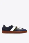 Ferragamo Navy Garda Low Sneakers In Blue