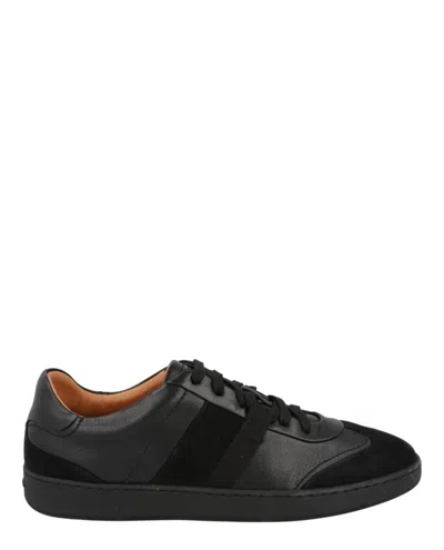 FERRAGAMO GARDA SUEDE & LEATHER SNEAKERS