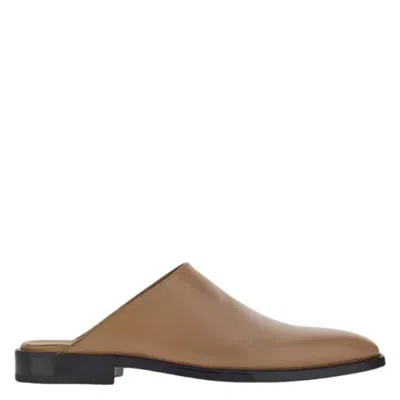 Ferragamo Gasco Leather Mules In Animal Print