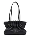 Ferragamo Gathered-design Leather Shoulder Bag In Black