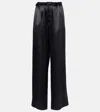 Ferragamo Satin Pijama Pants In Black