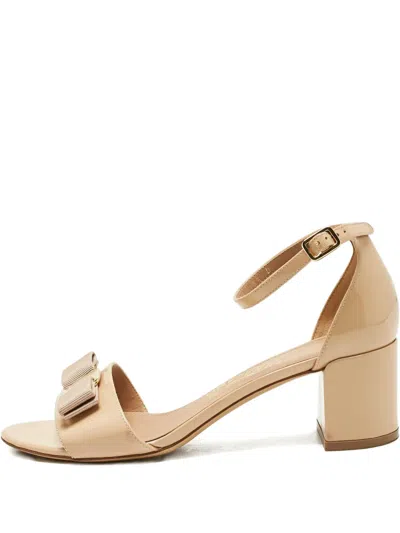 Pre-owned Ferragamo Gavina Ankle-strap Sandals In Neutral