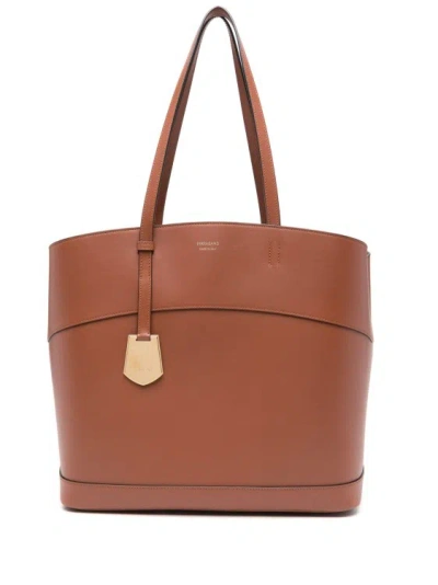 Ferragamo Medium Charming Tote Bag In Brown