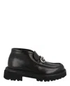 Ferragamo Geffer 2 Gancini Ankle Boots In Black