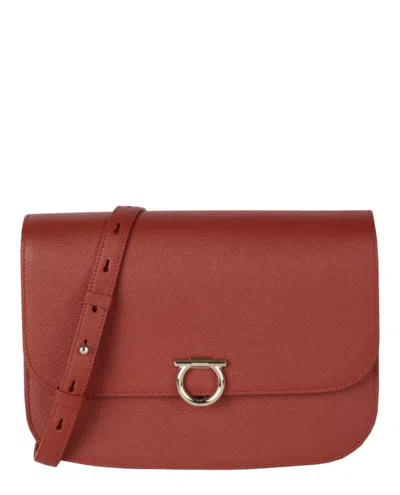 Ferragamo Gemini Crossbody Bag In Brown