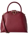 Ferragamo Gancini Medium Top Handle Bag In Red