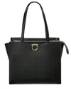 Ferragamo Gemini Leather Tote In Black