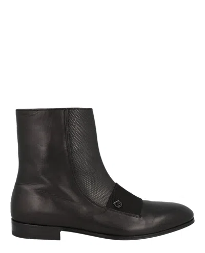 Ferragamo Geminiano Gancini Ankle Boots In Brown