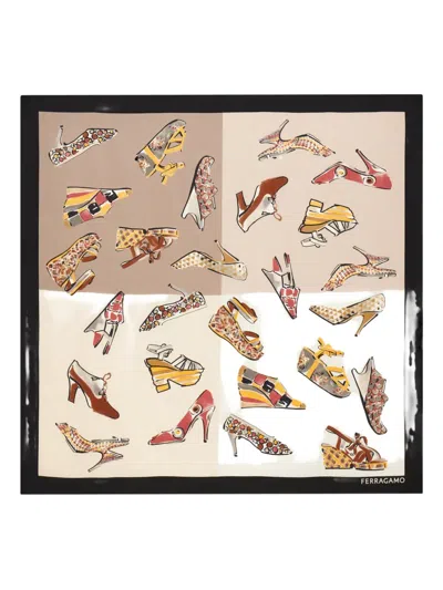 FERRAGAMO GENIO-PRINT SILK SCARF