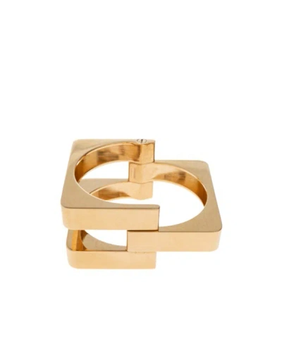 Ferragamo Geometric Design Bracelet In Gold