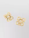 Ferragamo Geometric Design Metal Statement Earrings
