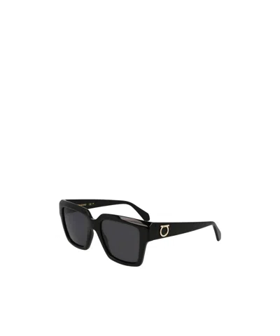 FERRAGAMO SQUARE-FRAME SUNGLASSES