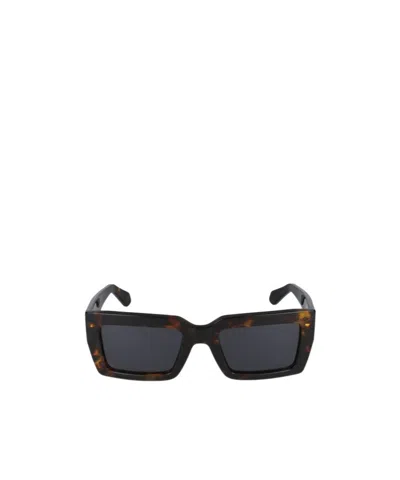 Ferragamo Geometric Frame Sunglasses In Brown