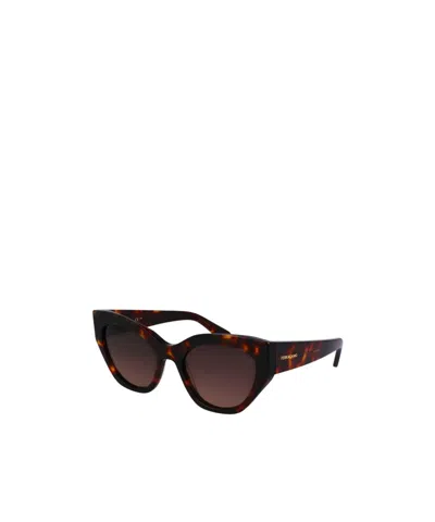 Ferragamo Classic Logo Acetate Cat-eye Sunglasses In Tortoise/brown Gradient