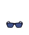 Ferragamo Geometric Frame Sunglasses In Blue