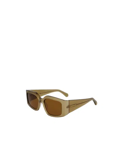 Ferragamo Geometric Frame Sunglasses In Brown
