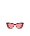 Ferragamo Geometric Frame Sunglasses In Burgundy