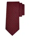 Ferragamo Geometric Jacquard Tie In Red