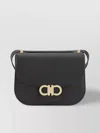 Ferragamo Geometric Lines Leather Shoulder Bag