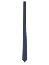 Ferragamo Geometric Pattern Silk Tie In Blue